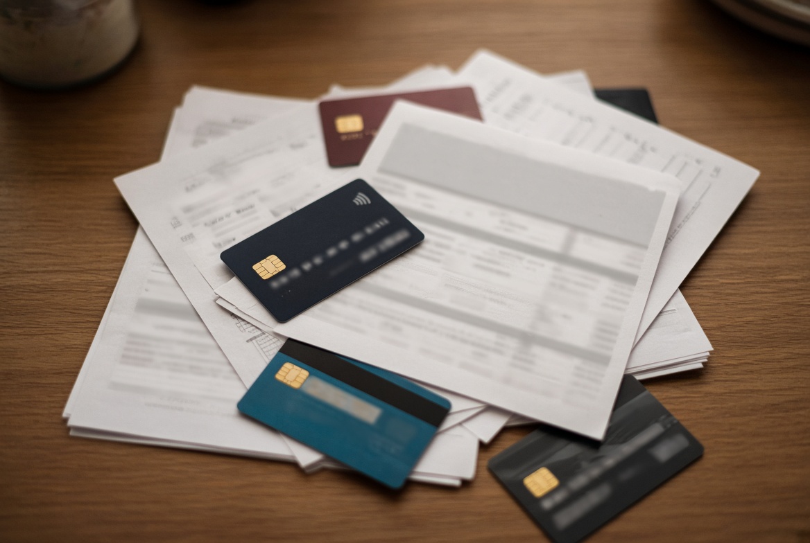 A single, neat stack of papers tied together, representing one consolidated payment